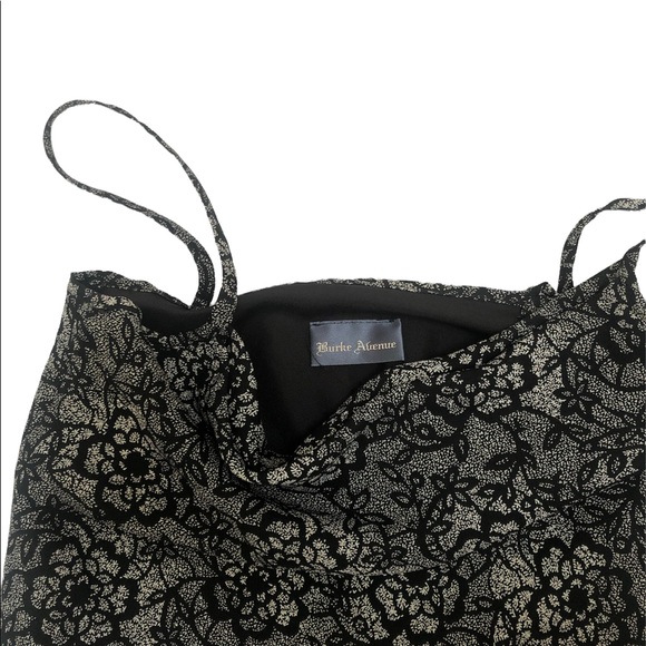 Vintage Floral Lace Printed Maxi Dress with Cowl Neck - Picture 2 of 2